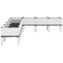 Jardinera con patas PP blanco 200x160x42 cm von , Töpfe und Pflanzgefäße - Ref: Foro24-367914, Preis: 171,86 €, Rabatt: %