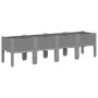 Jardinera con patas PP gris claro 160x40x42 cm de , Maceteros y jardineras - Ref: Foro24-367902, Precio: 89,42 €, Descuento: %