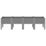 Jardinera con patas PP gris claro 160x40x42 cm de , Maceteros y jardineras - Ref: Foro24-367902, Precio: 89,42 €, Descuento: %