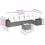 7-piece garden sofa set with brown PE rattan cushions by , Garden sets - Ref: Foro24-3222602, Price: 473,64 €, Discount: %