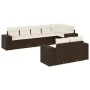 Set mit 8 Gartensofas und Kissen Kunstrattan braun von , Gartensets - Ref: Foro24-3222822, Preis: 600,47 €, Rabatt: %