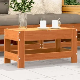 Gartenhocker aus Zirbenholz wachsbraun 62x30x32 cm von , Modulare Sofas für den Außenbereich - Ref: Foro24-844895, Preis: 41,...