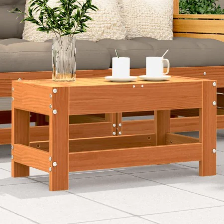 Gartenhocker aus Zirbenholz wachsbraun 62x30x32 cm von , Modulare Sofas für den Außenbereich - Ref: Foro24-844895, Preis: 41,...
