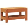 Gartenhocker aus Zirbenholz wachsbraun 62x30x32 cm von , Modulare Sofas für den Außenbereich - Ref: Foro24-844895, Preis: 41,...