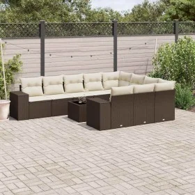 Set de sofás de jardín 11 pzas cojines ratán sintético marrón by , Garden sets - Ref: Foro24-3223102, Price: 726,57 €, Discou...