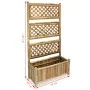 Garden planter with bamboo trellis 70 cm by vidaXL, Pots and planters - Ref: Foro24-43714, Price: 79,58 €, Discount: %