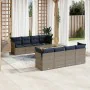 Set de sofás de jardín 9 pzas con cojines ratán sintético gris de , Conjuntos de jardín - Ref: Foro24-3255858, Precio: 644,01...