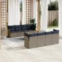 Set mit 9 Gartensofas mit Kissen Kunstrattangrau von , Gartensets - Ref: Foro24-3255858, Preis: 643,97 €, Rabatt: %