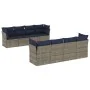 Set mit 9 Gartensofas mit Kissen Kunstrattangrau von , Gartensets - Ref: Foro24-3255858, Preis: 643,97 €, Rabatt: %