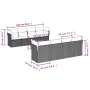 Set de sofás de jardín 9 pzas con cojines ratán sintético gris de , Conjuntos de jardín - Ref: Foro24-3255858, Precio: 644,01...