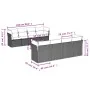 Set of 9 garden sofas with cushions synthetic rattan gray by , Garden sets - Ref: Foro24-3255858, Price: 643,97 €, Discount: %
