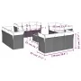 Garden sofa set with cushions 13 pieces synthetic rattan gray by , Garden sets - Ref: Foro24-3255872, Price: 1,00 €, Discount: %
