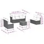 Set of 8 garden sofas with cushions synthetic rattan gray by , Garden sets - Ref: Foro24-3255900, Price: 544,35 €, Discount: %