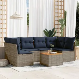 Set mit 7 Gartensofas mit Kissen synthetisches Rattangrau von , Gartensets - Ref: Foro24-3255893, Preis: 475,42 €, Rabatt: %