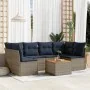Set de sofás de jardín 7 pzas con cojines ratán sintético gris de , Conjuntos de jardín - Ref: Foro24-3255893, Precio: 475,43...