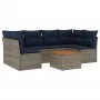 Set de sofás de jardín 7 pzas con cojines ratán sintético gris de , Conjuntos de jardín - Ref: Foro24-3255893, Precio: 475,43...