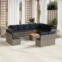 Gartensofa-Set mit Kissen 13-teilig synthetisches Rattangrau von , Gartensets - Ref: Foro24-3256264, Preis: 961,02 €, Rabatt: %