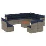 Gartensofa-Set mit Kissen 13-teilig synthetisches Rattangrau von , Gartensets - Ref: Foro24-3256264, Preis: 961,02 €, Rabatt: %