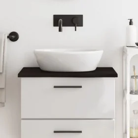 Encimera baño madera maciza tratada marrón oscuro 60x60x2 cm de , Encimeras - Ref: Foro24-3156206, Precio: 44,84 €, Descuento: %