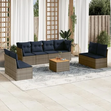 Set de sofás de jardín 9 pzas con cojines ratán sintético gris von , Gartensets - Ref: Foro24-3255914, Preis: 607,02 €, Rabat...