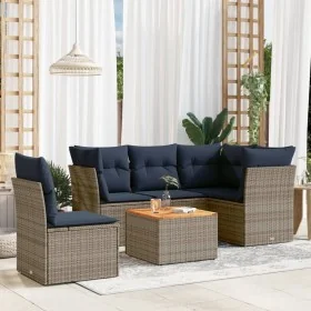 Set de sofás de jardín 6 pzas con cojines ratán sintético gris von , Gartensets - Ref: Foro24-3255977, Preis: 431,69 €, Rabat...