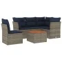 Set de sofás de jardín 6 pzas con cojines ratán sintético gris von , Gartensets - Ref: Foro24-3255977, Preis: 431,66 €, Rabat...