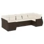 7-piece garden sofa set with brown PE rattan cushions by , Modular outdoor sofas - Ref: Foro24-3221792, Price: 510,06 €, Disc...
