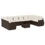 Set of garden sofas 11 pcs cushions synthetic rattan brown by , Modular outdoor sofas - Ref: Foro24-3221882, Price: 732,10 €,...