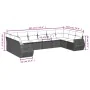 Set Gartensofas 11 Stück Kissen synthetisches Rattan braun von , Modulare Sofas für den Außenbereich - Ref: Foro24-3221882, P...