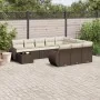 Set of garden sofas 11 pcs cushions synthetic rattan brown by , Modular outdoor sofas - Ref: Foro24-3221932, Price: 732,10 €,...