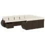 Set de sofás de jardín 11 pzas cojines ratán sintético marrón de , Sofás modulares de exterior - Ref: Foro24-3221932, Precio:...