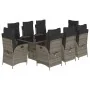 Set comedor jardín 9 pzas y cojines ratán sintético gris von , Gartensets - Ref: Foro24-3213123, Preis: 1,00 €, Rabatt: %