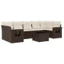 Set mit 8 Gartensofas und Kissen Kunstrattan braun von , Gartensets - Ref: Foro24-3219942, Preis: 553,08 €, Rabatt: %