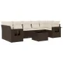 Set of 8 garden sofas and cushions synthetic rattan brown by , Garden sets - Ref: Foro24-3219942, Price: 553,08 €, Discount: %