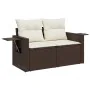 Set mit 8 Gartensofas und Kissen Kunstrattan braun von , Gartensets - Ref: Foro24-3219942, Preis: 553,08 €, Rabatt: %