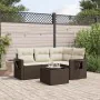5-piece garden dining set and cushions synthetic rattan brown by , Garden sets - Ref: Foro24-3220122, Price: 354,72 €, Discou...
