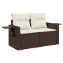 5-piece garden dining set and cushions synthetic rattan brown by , Garden sets - Ref: Foro24-3220122, Price: 354,72 €, Discou...