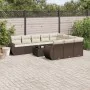Set Gartensofas 11 Stück Kissen synthetisches Rattan braun von , Gartensets - Ref: Foro24-3254240, Preis: 736,68 €, Rabatt: %