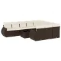 Set of garden sofas 11 pcs cushions synthetic rattan brown by , Garden sets - Ref: Foro24-3254240, Price: 736,68 €, Discount: %