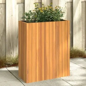 Solid acacia wood planter 59x27.5x70 cm by , Pots and planters - Ref: Foro24-366506, Price: 115,94 €, Discount: %