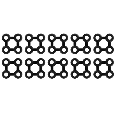 Carpet connectors 10 units black rubber by , Doormats - Ref: Foro24-246612, Price: 23,16 €, Discount: %