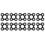 Carpet connectors 10 units black rubber by , Doormats - Ref: Foro24-246612, Price: 23,16 €, Discount: %
