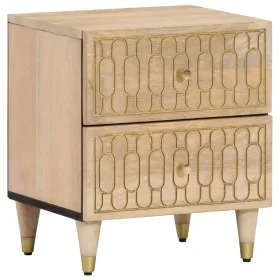 Nachttische 2 Stück massives Mangoholz 40x33x46 cm von , Nachttische - Ref: Foro24-358247, Preis: 134,61 €, Rabatt: %