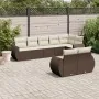 Set of 8 garden sofas and cushions synthetic rattan brown by , Modular outdoor sofas - Ref: Foro24-3221622, Price: 611,95 €, ...