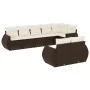 Set of 8 garden sofas and cushions synthetic rattan brown by , Modular outdoor sofas - Ref: Foro24-3221622, Price: 611,95 €, ...