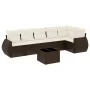 7-piece garden sofa set with brown PE rattan cushions by , Garden sets - Ref: Foro24-3221402, Price: 479,15 €, Discount: %
