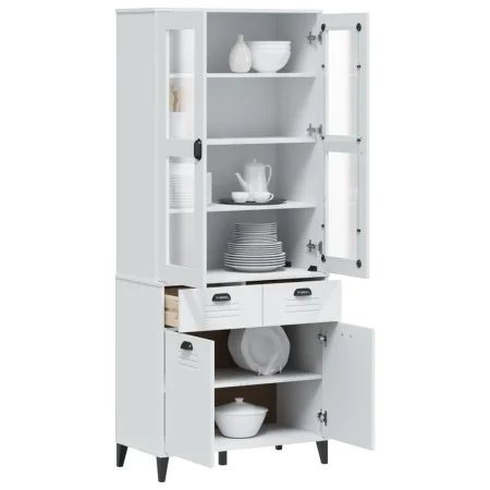 Aparador alto VIKEN madera maciza de pino blanco 80x40x190 cm by , Sideboards - Ref: Foro24-3207147, Price: 334,02 €, Discoun...