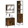 3-teiliges Badezimmermöbel-Set aus geräuchertem Eichensperrholz von , Badezimmermöbel - Ref: Foro24-3214682, Preis: 188,61 €,...