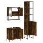 3-teiliges Badezimmermöbel-Set aus geräuchertem Eichensperrholz von , Badezimmermöbel - Ref: Foro24-3214682, Preis: 188,61 €,...