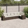 Set sofás de jardín 6 piezas y cojines ratán sintético marrón de , Conjuntos de jardín - Ref: Foro24-3222592, Precio: 423,06 ...